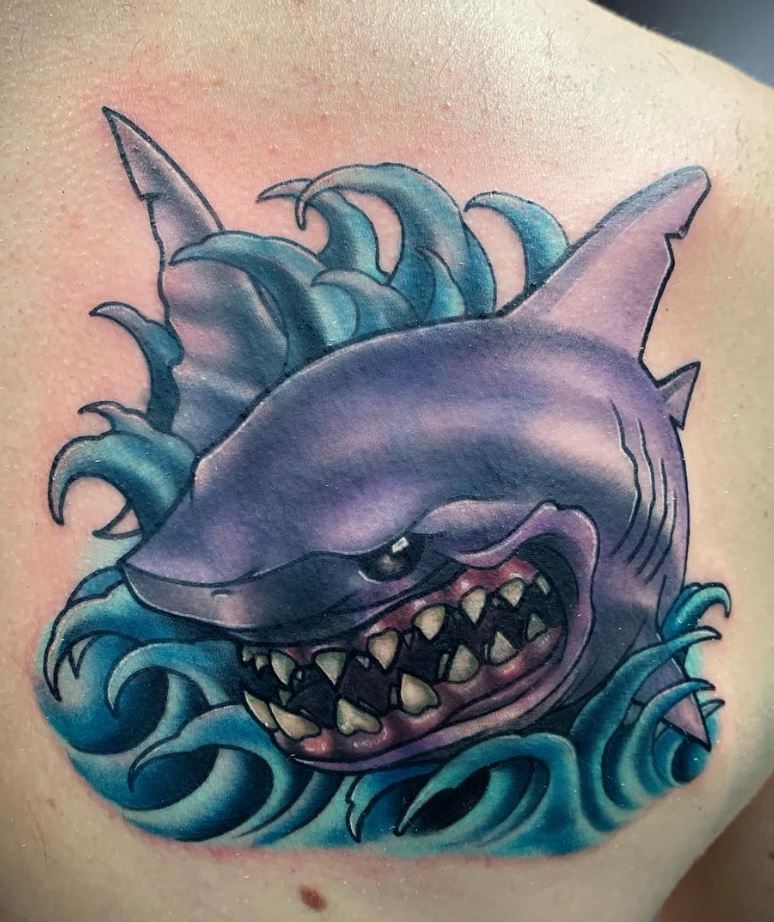 Angry Shark Tattoo