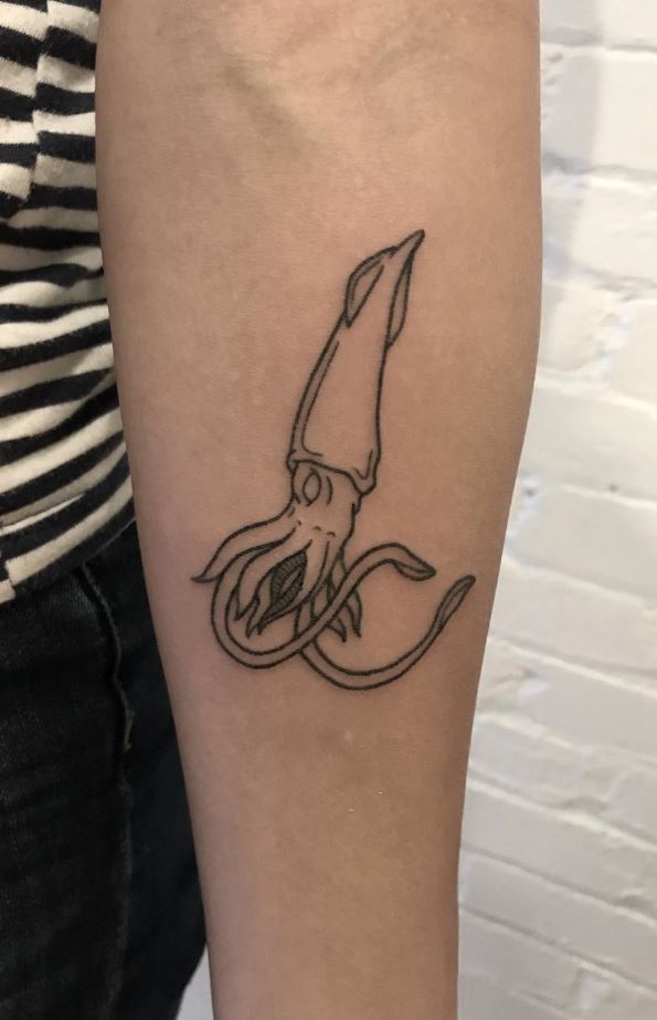 Black Squid Tattoo