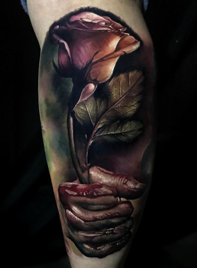 Bloody Rose Tattoo