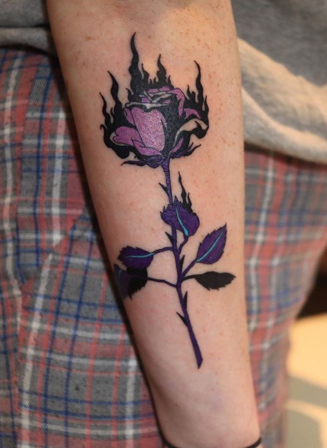 Burning Rose Tattoo
