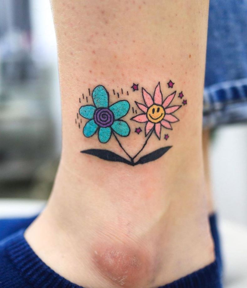 Cute Flowers Tattoo