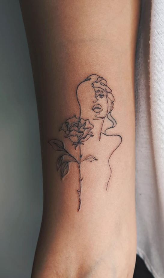 Flower Portrait Tattoo
