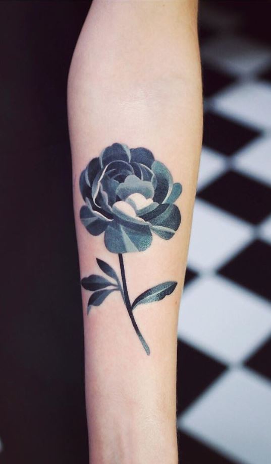 Gray Rose Tattoo