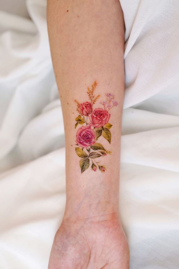 Rose Bouquet Tattoo