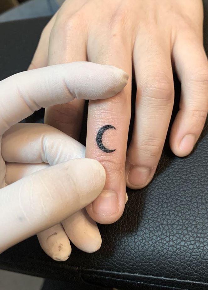 Tiny Moon Tattoo