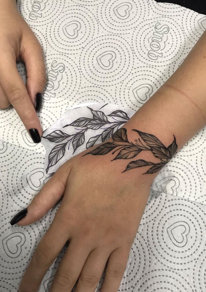 Leaf Bracelet Tattoo