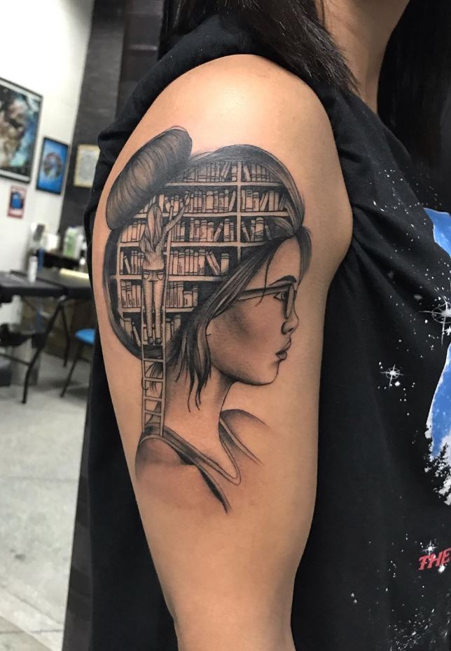 Librarian Girl Tattoo