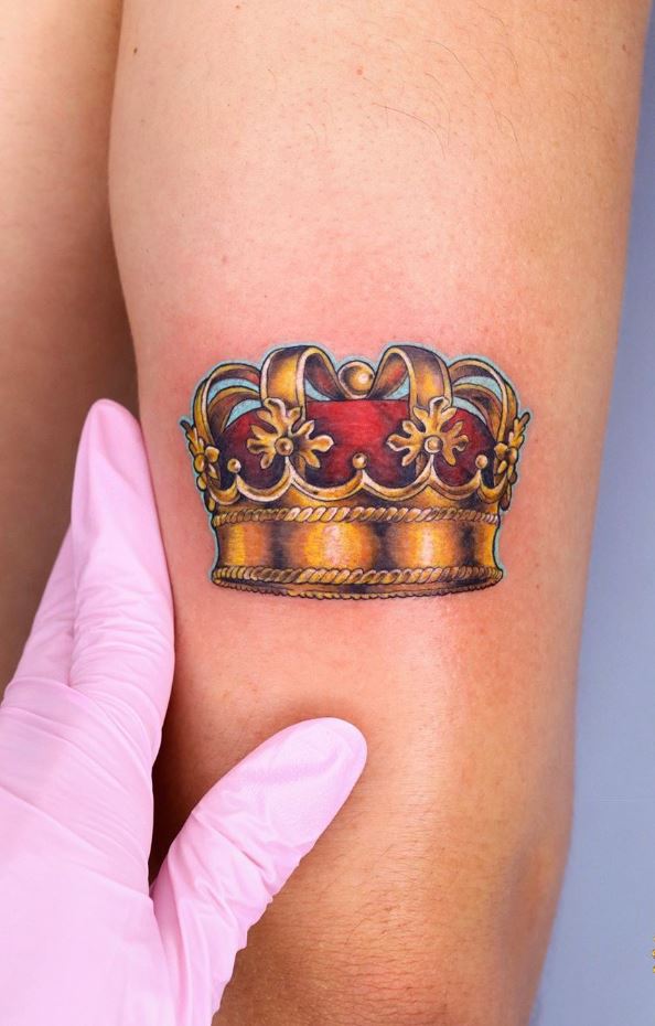 Gold Crown Tattoo