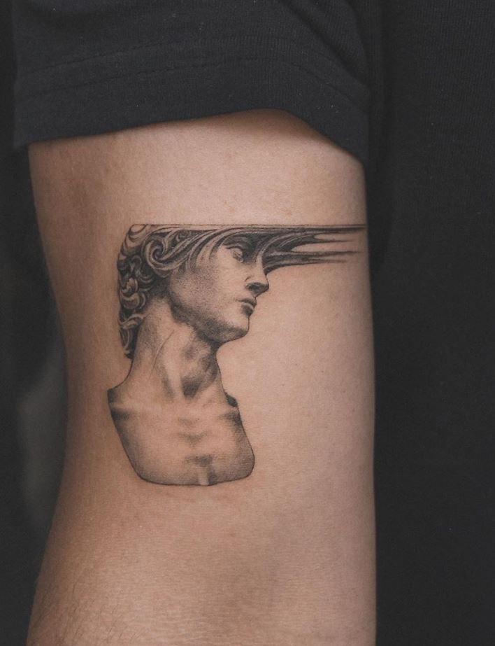 Fading Statue Of David Tattoo