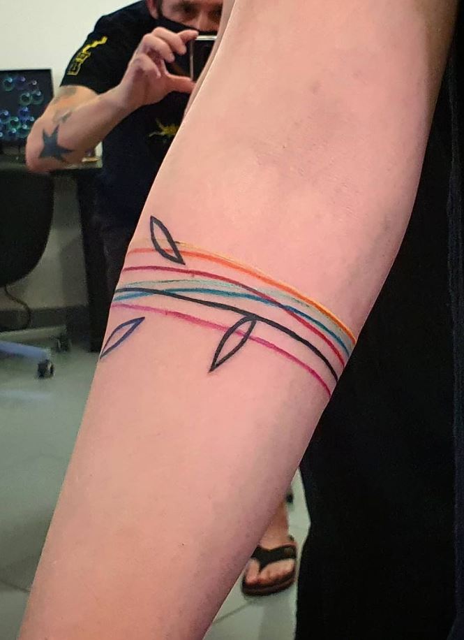 Colorful Lines Tattoo