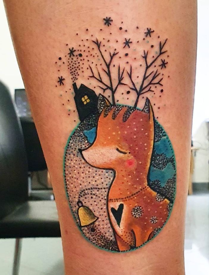 Cute Deer Tattoo