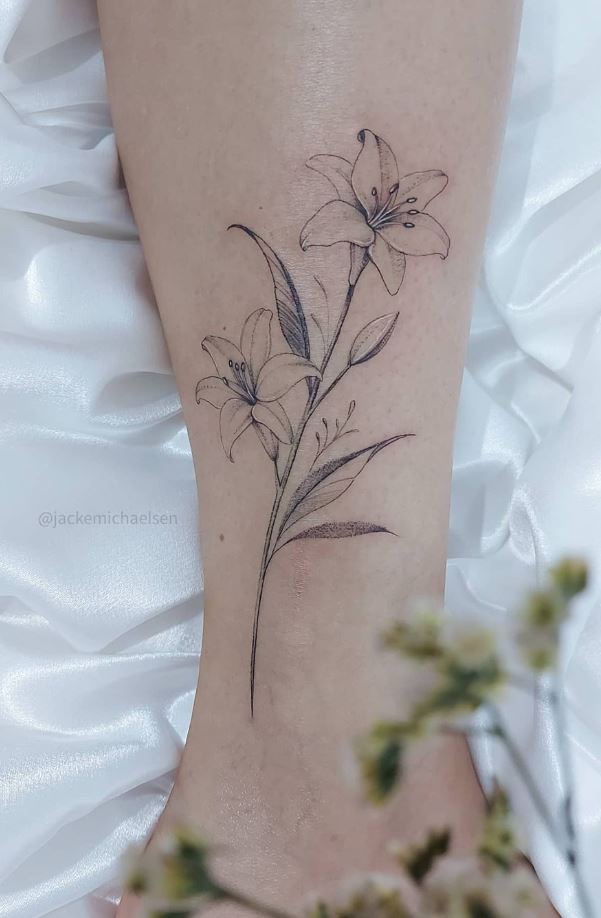 Lilium Flower Tattoo