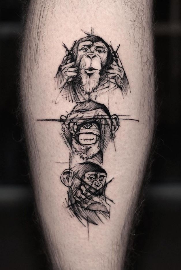 Three Monkeys Tattoo