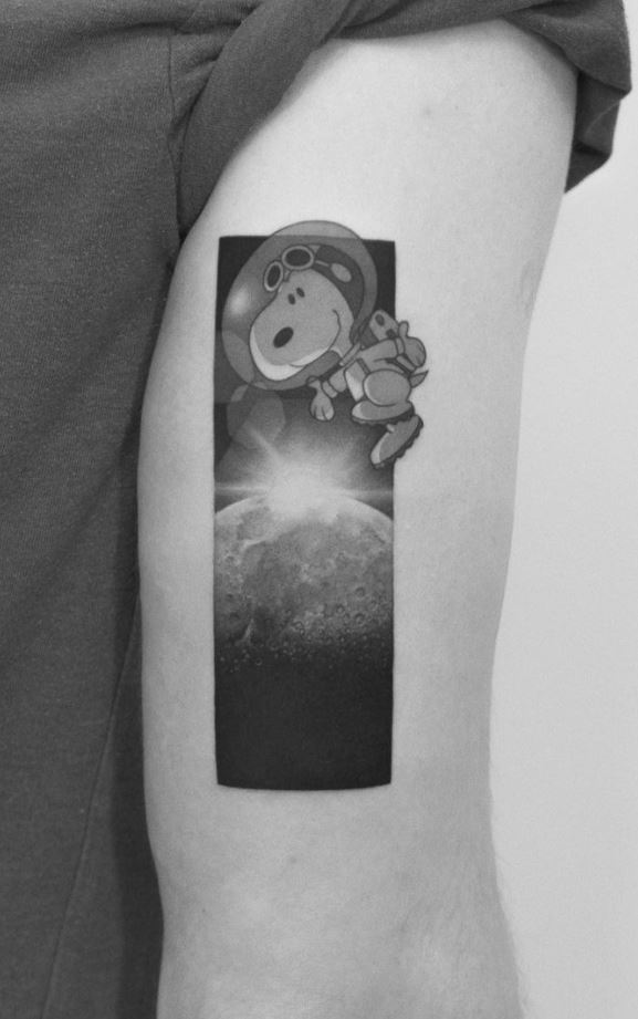 Astronaut Snoopy Tattoo