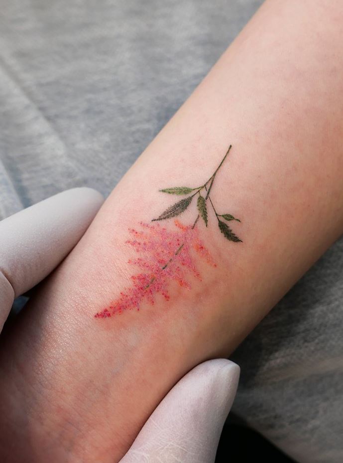 Astilbe Flower Tattoo