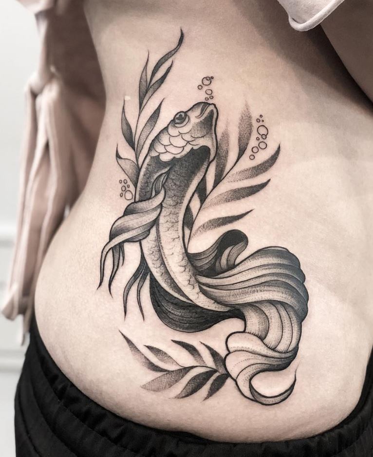 Awesome Koi Fish Tattoo