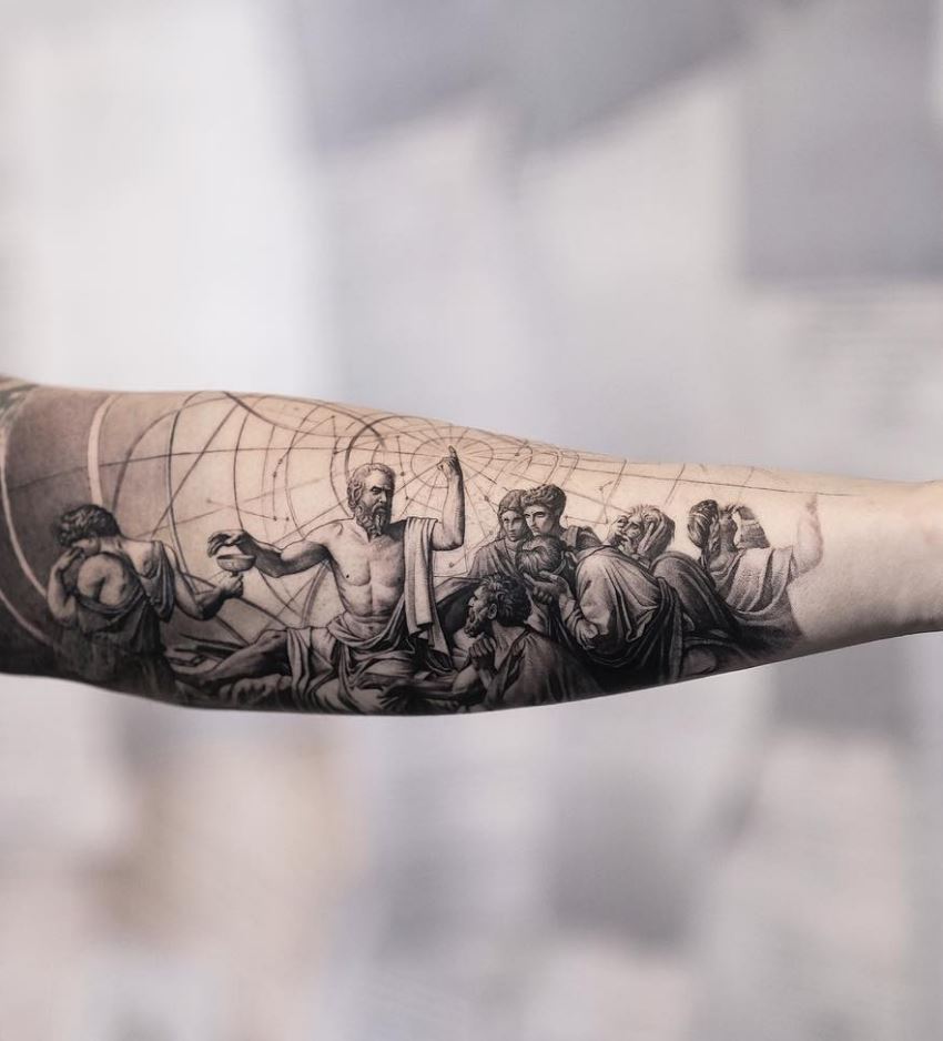 The Death of Socrates Tattoo