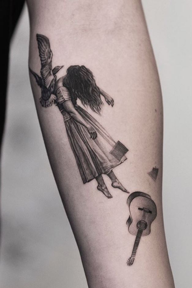The Girl And The Bird Tattoo