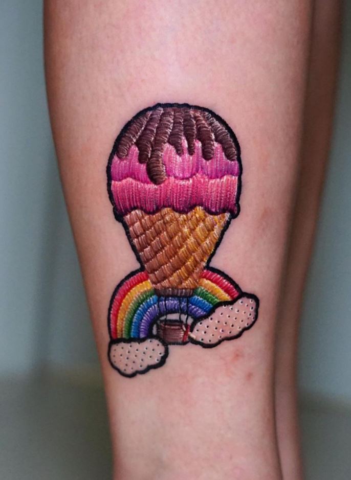 Ice Cream Patch Tattoo