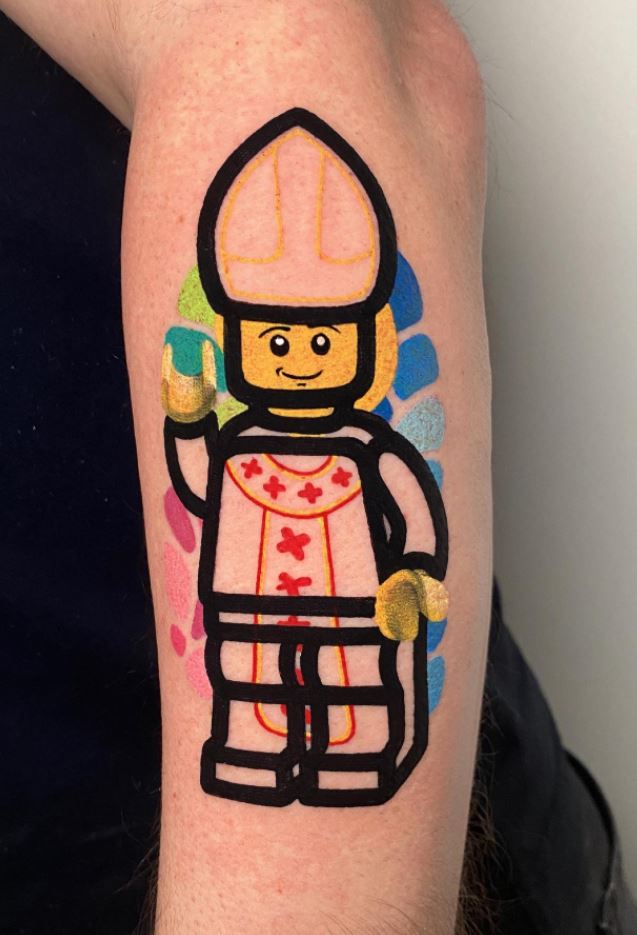 Lego Pope Tattoo