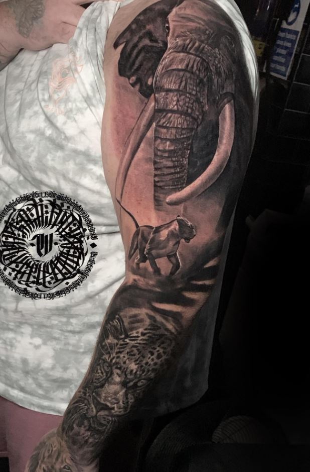 Safari Sleeve Tattoo