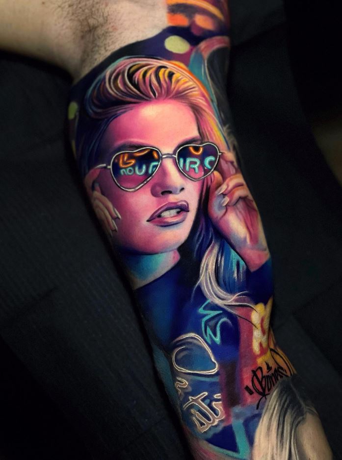 Cute Girl Portrait Tattoo - Get an InkGet an Ink