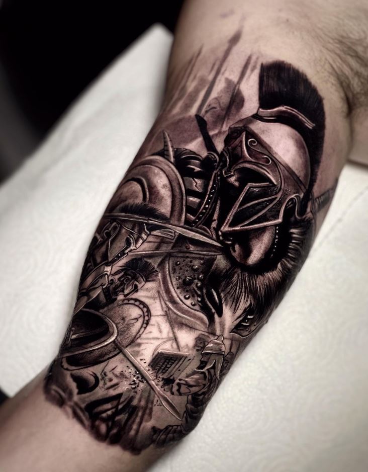 Greek Warrior Tattoo