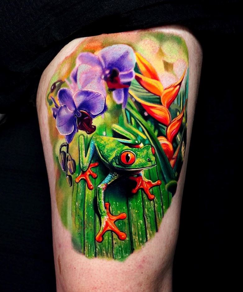 Red-Eyed Frog Tattoo